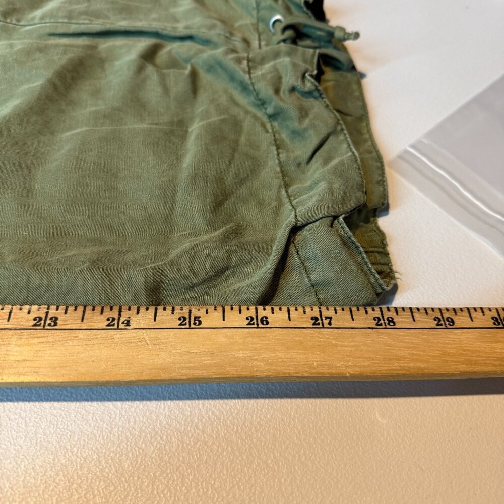 Anthropologie Women 2 Cargo Pants Army Green Pockets Wide Leg Baggy Fit Boho - Picture 8 of 9